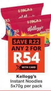 Checkers Kellogg's Instant Noodles offer