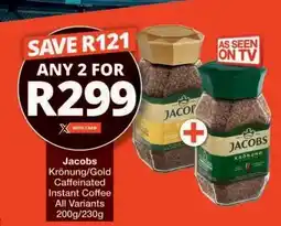 Checkers Jacobs Krönung/Gold Caffeinated Instant Coffee offer