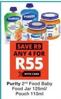 Checkers Purity 2nd Food Baby Food offer