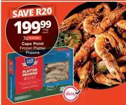Checkers Cape Point Frozen Platter Prawns offer
