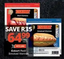 Checkers ESKORT RED/SMOKED VIENNAS offer