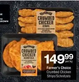 Checkers Farmer's Choice Crumbed Chicken Strips/Schnitzels offer