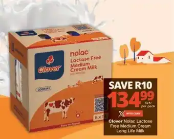 Checkers Clover Nolac Lactose Free Medium Cream Long Life Milk offer