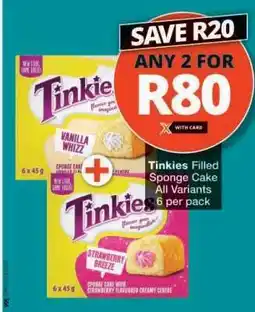 Checkers Tinkies Filled Sponge Cake offer