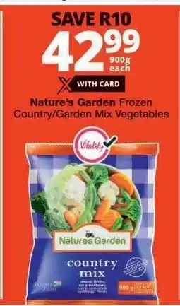 Checkers Nature's Garden Frozen Country/Garden Mix Vegetables offer
