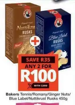 Checkers BAKERS RUSKS offer