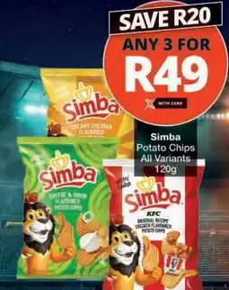 Checkers SIMBA POTATO CHIPS offer