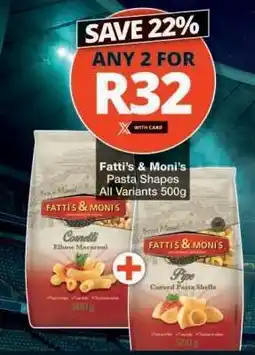 Checkers Fatti's & Moni's Pasta Shapes offer