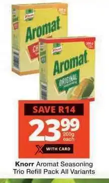 Checkers Knorr Aromat Seasoning Trio Refill Pack All Variants offer
