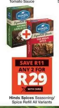 Checkers Hinds Spices offer