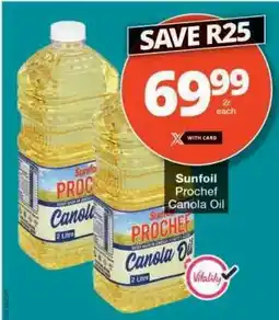 Checkers Sunfoil Prochef Canola Oil offer
