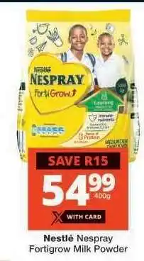 Checkers Nestlé Nespray Fortigrow Milk Powder offer