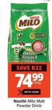 Checkers NESTLÉ Milo Malt Powder Drink offer