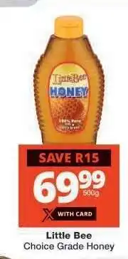 Checkers LITTLE BEE CHOICE GRADE HONEY offer