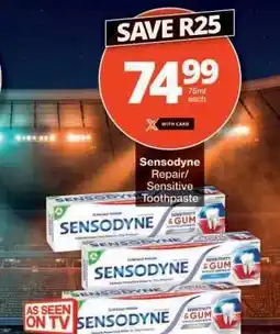 Checkers Sensodyne Repair/Sensitive Toothpaste offer