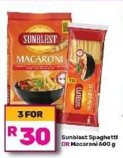 Game Sunblest Spaghetti or Macaroni 600 g offer