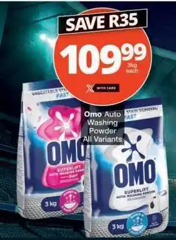 Checkers Omo Auto Washing Powder offer