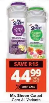 Checkers Mr. Sheen Carpet Care All Variants offer