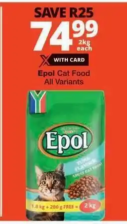 Checkers EPOL CAT FOOD offer