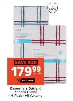 Checkers Essentials Oakland Kitchen Cloths offer
