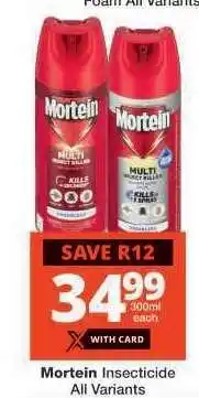 Checkers Mortein Insecticide All Variants offer