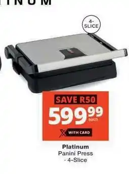 Checkers Platinum Panini Press offer
