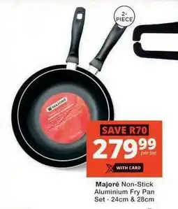 Checkers Majoré Non-Stick Aluminium Fry Pan Set offer