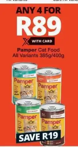 Checkers Pamper Cat Food offer