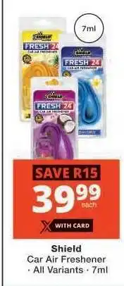 Checkers Shield Car Air Freshener offer