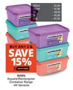 Checkers Addis Square/Rectangular Container Range offer