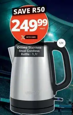Checkers Ottimo Stainless Steel Cordless Kettle offer