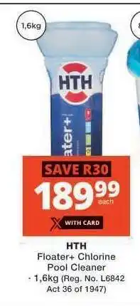 Checkers HTH Floater+ Chlorine Pool Cleaner offer