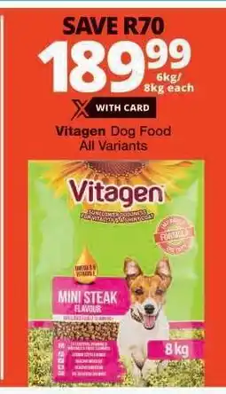 Checkers Vitagen Dog Food offer