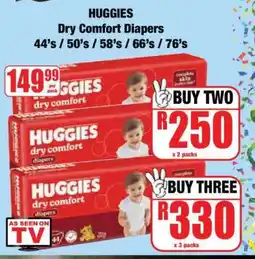 Boxer HUGGIES Dry Comfort Diapers offer