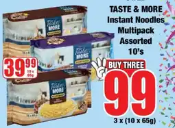 Boxer TASTE & MORE Instant Noodles Multipack Assorted 10's offer