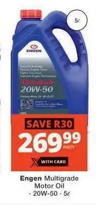 Checkers Engen Multigrade Motor Oil offer