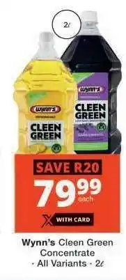Checkers Wynn's Cleen Green Concentrate offer