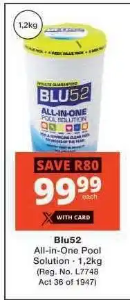 Checkers BLU52 All-in-One Pool Solution offer