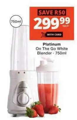 Checkers Platinum On The Go White Blender offer