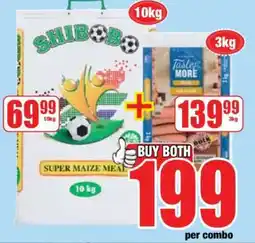 Boxer SHIBOBO Super Maize Meal 10kg + Taste More 3kg offer