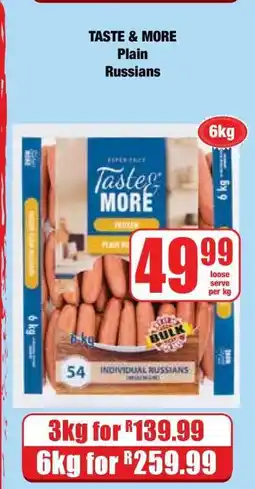 Boxer TASTE & MORE Plain Russians offer