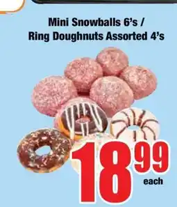 Boxer Mini Snowballs 6's / Ring Doughnuts Assorted 4's offer