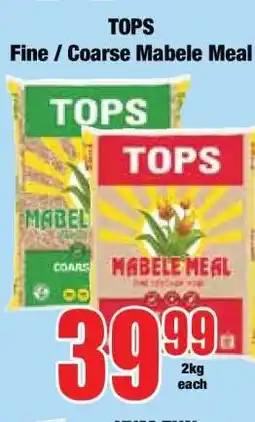 Boxer TOPS Fine / Coarse Mabele Meal offer
