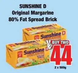Boxer SUNSHINE D Original Margarine 80% Fat Spread Brick offer
