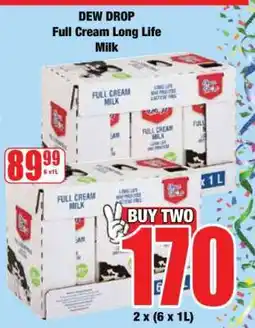 Boxer DEW DROP Full Cream Long Life Milk offer