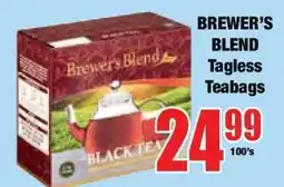 Boxer BREWER'S BLEND Tagless Teabags offer