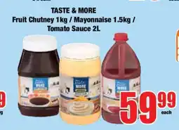 Boxer TASTE & MORE Fruit Chutney 1kg / Mayonnaise 1.5kg / Tomato Sauce 2L offer