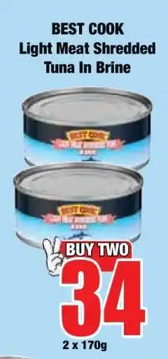 Boxer BEST COOK Light Meat Shredded Tuna In Brine offer