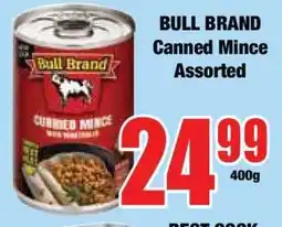 Boxer BULL BRAND Canned Mince Assorted offer
