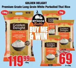 Boxer GOLDEN DELIGHT Premium Grade Long Grain White Parboiled Thai Rice offer
